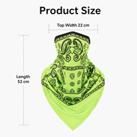 Cache-cou triangulaire en soie glacée élastique douce avec logo personnalisé, motif cachemire, respirant, protection UV, séchage rapide, bandana de cyclisme
