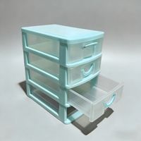 Organisateur de bureau moderne minimaliste GREENSIDE en plastique PP simple à 4 niveaux, boîte de rangement pour étudiants en dortoir, organisateur transparent