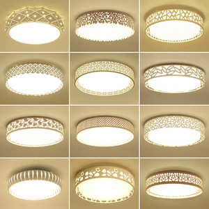 Lampe de chambre simple et moderne, plafonnier LED circulaire pour bureau, chambre de mariage romantique, lumière chaude fleurie - Product Image 3