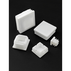 Tapón Cuadrado Blanco de Plástico para Tubo, Cubierta para Patas de Muebles, Mesa, Silla, Estante, Protector de Pies, Tapa de Extremo de Tubo de Acero Inoxidable - Product Image 2