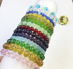 Factory Custom 8mm Beads Accessories Gorgeous Gemstones Healing Crystal Lucky Stretch Beaded Bracelet