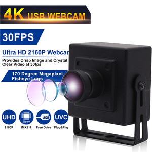 <span class=keywords><strong>Webcam</strong></span> USB grand angle 4K avec objectif fisheye, vue à <span class=keywords><strong>170</strong></span> degrés, 2160P 30FPS, capteur CMOS HDR, Plug & Play pour PC - Product Image 3