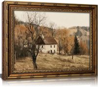 Décoration murale vintage dorée style cottage d'automne, décoration rustique de ferme, échantillons OEM ODM prêts en moins d'une journée