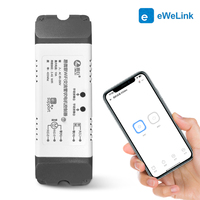 Interrupteur intelligent EWelink EU UK WIFI RFF, interrupteurs tactiles pour éclairage mural avec télécommande Alexa, verre trempé, 10A max. Courant Neutre