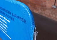 Cubierta de Lona Personalizada para Barrera de Control de Multitudes, Impresión Publicitaria para Exteriores, Directo de Fábrica, OEM, Venta al por Mayor, Resistente a los Rayos UV, EE. UU., Reino Unido, Canadá, Europa