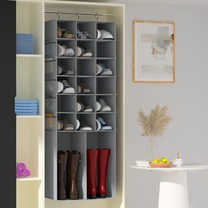 Hanging <b>Shoe</b> Rack 20 Sections With Mesh Pockets For Closet <b>Storage</b> Organizer Heavy Duty Rectangular Design - Product Image 2