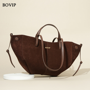 Borsa Tote Oversize T-116 in <span class=keywords><strong>Pelle</strong></span> Scamosciata Cammello con Finiture in <span class=keywords><strong>Pelle</strong></span>, Doppi Manici, Cerniera, Impermeabile, Stile Chic per il Pendolarismo Quotidiano Femminile - Product Image 2