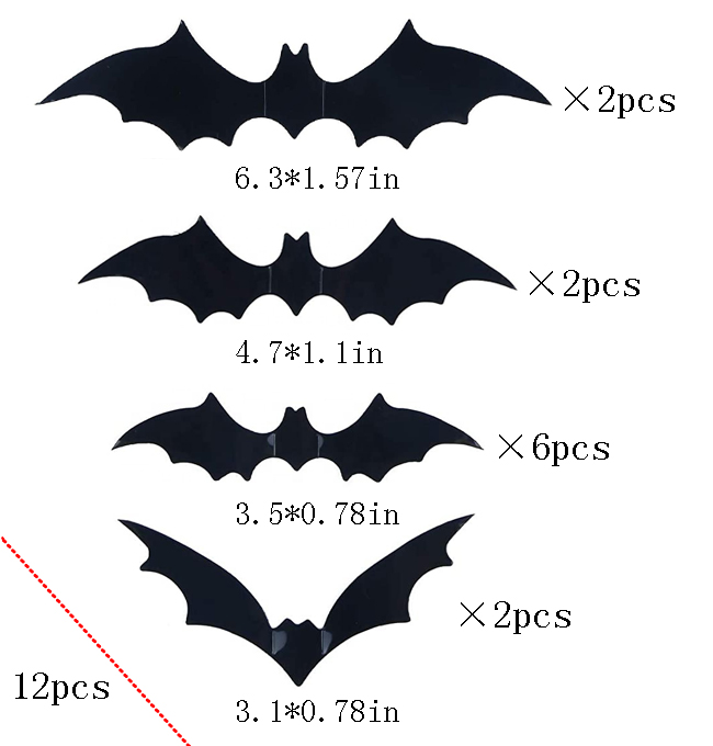 Black Bat- 12pcs
