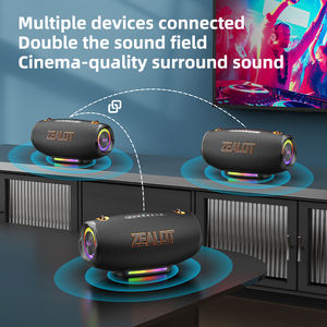 Zealot S127 アウトドアパーティースピーカー プロ仕様 100W低音 ポータブルサブウーファー ワイヤレスRGB LEDライト HiFiコンピューター対応 - Product Image 6