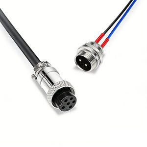 Conector Circular Metálico de Aviación GX16 de <span class=keywords><strong>2</strong></span> Pines para Montaje en Panel, Adaptador Hembra para Cables en Gabinetes Eléctricos de Centrales Eléctricas - Product Image 1