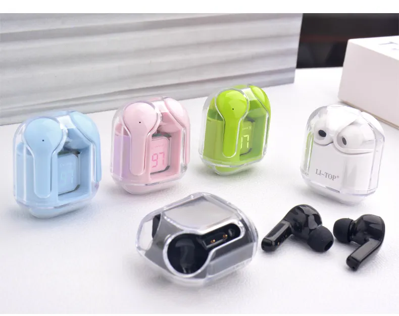 2024 new trend fashion transparent gaming tws gaming earphone sports earphone wireless gaming headphone eabuds