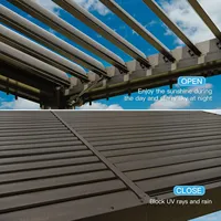 Pergola à persiennes Pergola en aluminium Bioclimatique Terase en aluminium Toit métallique étanche Gazebo en aluminium