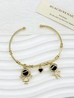 Bracelet en perles de verre violettes réglable avec breloques Vierge Marie en cuivre, bijoux multicolores pour femmes, vente en gros
