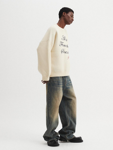 Maglione Personalizzato con Logo, Collo Tondo, Maniche Lunghe, Jacquard, <span class=keywords><strong>Taglie</strong></span> Grandi, Lavorazione a Maglia con Lettere - Product Image 3