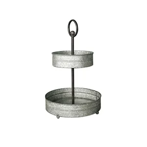 OEM ODM Durable Galvanized 2 Tier Tray Tiered Tray Stand