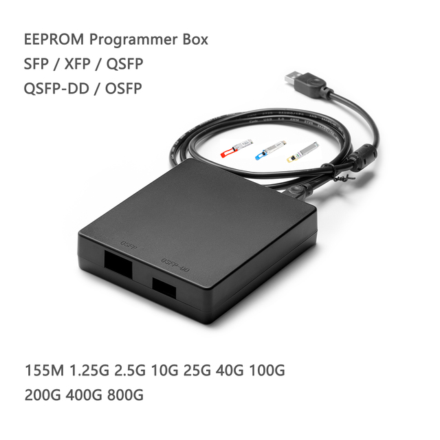 EEPROM Programmer Box SFP / XFP / QSFP / QSFPDD / OSFP USB Coding Board SFP Programmer SFP Code Change Device Read Save