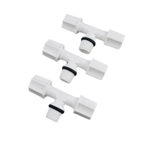 Tubo 1/4 Rosca media 1/4 Conector de compresión de ajuste de plástico para sistemas de ósmosis inversa de tubo RO