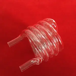 Polierung anpassbar Muffelofen klar helix-Quartzrohr durchsichtiges spiralförmiges Quarzrohr