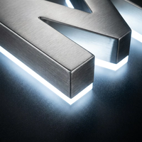 Lettres lumineuses LED, enseignes publicitaires, lettres en acier inoxydable 3D lumineuses sur mesure