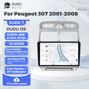 DUDU7 A7870 12 + 512G 2Din Android todo en un reproductor de Radio estéreo para coche para <span class=keywords><strong>Peugeot</strong></span> <span class=keywords><strong>307</strong></span> 307CC 307SW 2004-2013 - Product Image 2