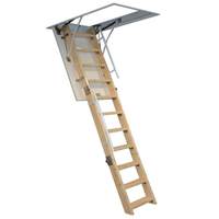 Escalier télescopique escamotable en pin massif, échelle rotative pliante pour maison, villa, duplex, grenier