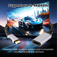 Adaptador de Aleación de Aluminio Tipo C a HDMI 4K 30Hz, Macho a Hembra, USB-C a HDMI 4K para HDTV, Proyector, Monitor, Mackbook