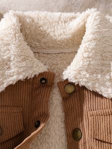 Veste en polaire respirante pour bébé garçon avec col rabattu, poche et fermeture à bouton unique - Product Image 3