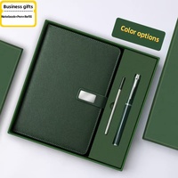2025 A5 boîte-cadeau d'entreprise d'entreprise avec logo personnalisé PVC et PP couverture cahier stylo Thermos parapluie et Powerbank inclus