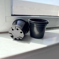 Pot de fleurs rond en plastique pour plantes d'extérieur, sur mesure pour pépinières, avec plateau, prix de gros abordable