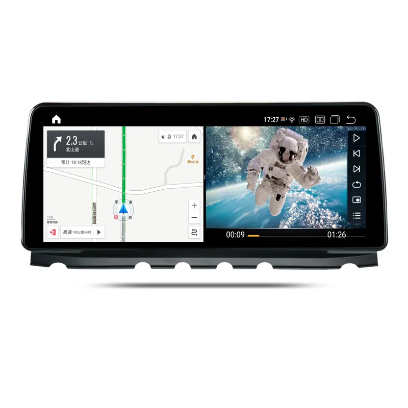 Radio navigasi GPS BMW 7 Series F01 F02 F03 F04, 12.3 inci 1920*720p USB Wifi SD Carplay 4G Android 13 GPS navigasi Radio