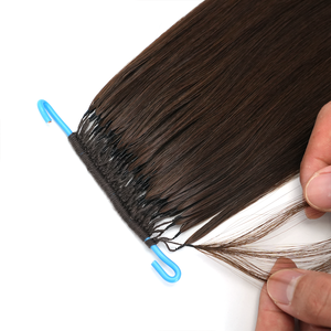 Estensioni per capelli umani all'ingrosso Lanxun Double Drawn con piume, estensioni per capelli con piume all'uncinetto, fornitori di capelli vergini Remy - Product Image 1