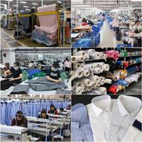 Kemeja Pria Kasual Campuran Wol Lengan Panjang Slim Fit Anti Kusut Formal Bisnis Kantor Kancing Depan Logo Custom Grosir