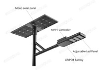 Lampe solaire de rue à haute luminosité 30W en silicium monocristallin avec batterie LiFePO4