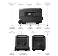 SOUOP HP6000 Station d'alimentation portable intelligente 6000W avec sortie CA 4608Wh, UPS hors réseau, batterie extensible, générateur solaire avec application