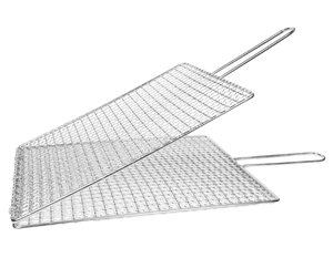 Yuking Factory Hot Sale Portable BBQ Grilling Food Grade Stainless Steel Wire Basket 0.8mm-1.5mm Gauge Wire <b>Mesh</b> <b>Grill</b> Net - Product Image 2
