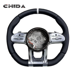 Volant en cuir personnalisé et amélioré pour <span class=keywords><strong>Mercedes</strong></span>-Benz <span class=keywords><strong>Classe</strong></span> S W211 W213 W222 GT CLS A45 <span class=keywords><strong>AMG</strong></span> CLE E63 C63 E350 W209 - Product Image 1