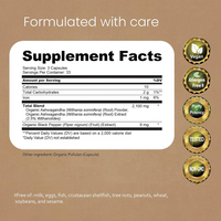 Capsule d'Ashwagandha à base de plantes naturelles 2100MG par portion Complément nutritionnel quotidien à base de plantes
