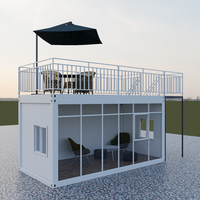 Maison conteneur pliable à assemblage rapide de 20 pieds, pour dortoir, préfabriquée, gain de place, pour projets miniers et ferroviaires, maison mobile