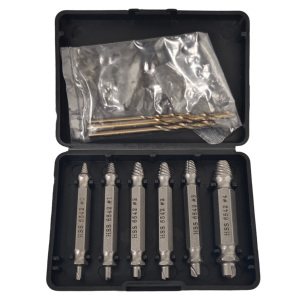 Hand Tool Hss 6542 Double Ended Rusty Broken Nuts and Bolt Remover Stripped Screw <b>Removal</b> Damaged Screw Extractor Insert - Product Image 1