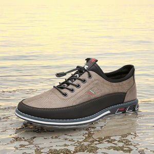 Chaussures de sport décontractées pour hommes 2025, respirantes, en cuir, grande taille, vente en gros transfrontalière, simples, tendance, marche, maille EVA, printemps - Product Image 2