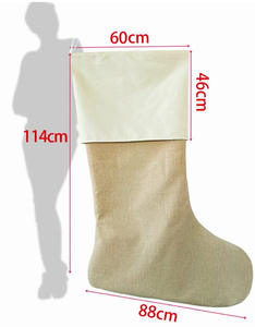 Chaussettes géantes en lin RubySub pour sublimation, chaussettes vierges pour décorations <span class=keywords><strong>de</strong></span> chaussettes <span class=keywords><strong>de</strong></span> Noël - Product Image 3