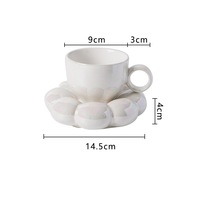 Tasse en céramique multicolore avec poignée, tasse à café en céramique exquise motif tournesol, 200 ml, mug pour boissons, utilisation domestique, tasse à lait, céréales, jus