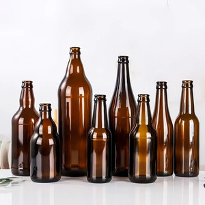 Botellas <span class=keywords><strong>de</strong></span> Vidrio para Cerveza Casera <span class=keywords><strong>de</strong></span> 330 ml, 500 ml y 1 L, Transparentes y Ámbar, con Tapa Corona, para Cerveza, Refrescos, Jugos, Agua, para Elaboración Casera - Product Image 1