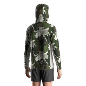 Camiseta de Pesca con Capucha y Protección Facial, de Secado Rápido, con Botones y Manga Larga, Anti-UV, Sublimada - Product Image 6