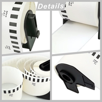 Étiquettes en papier continu DK-2205, remplacement pour Brother DK2205, 2,4 po x 100 pi (62 mm x 30,48 m), étiquettes d'adresse pour expédition