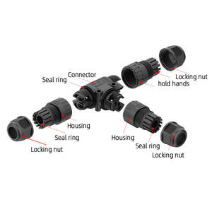 Cable Eléctrico Impermeable para Exteriores IP68, Conector de Cable Tipo T de 3 Pines para Microinversor Solar - Product Image 2