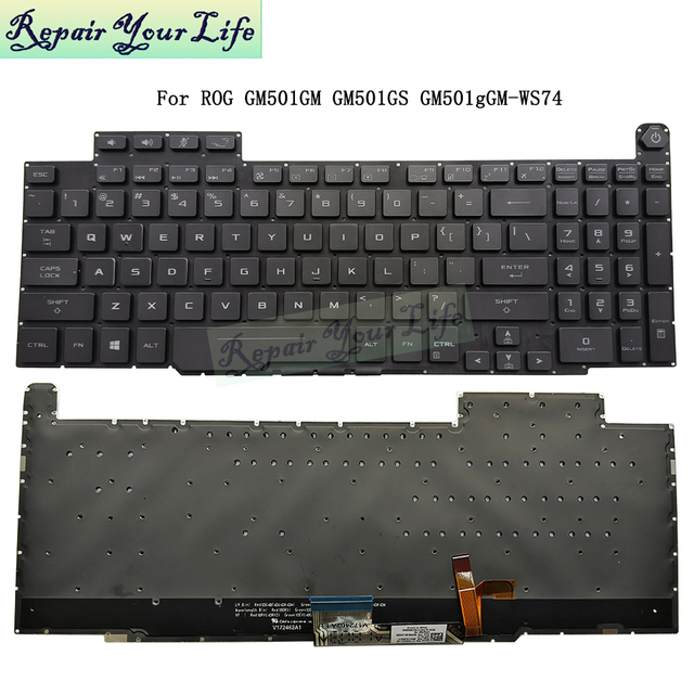 Brand New US SP RGB Backlight Laptop Keyboard for Asus ROG GM501 GM501G GM501GM GM501GS GM501gGM-WS74 0KNR0-6612KO00 Replacement