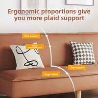 Neues Exquisites Handwerkskunstvolles Multifunktionales Stoffsofa Klappbares Schlafsofa mit Holzrahmen und Schwammfüllung für Wohnung und Büro