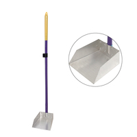 Nouvel ensemble balayette et pelle à crottins en métal pour animaux de jardin, outils manuels d'extérieur, durable et facile à utiliser