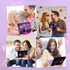 ดอกไม้ไฟโรแมนติกเพลงวาเลนไทน์ไฟ3D การ์ดอวยพรวันครบรอบแต่งงานคู่รักของขวัญคู่รักรักคุณการ์ดอวยพรเพลง - Product Image 2